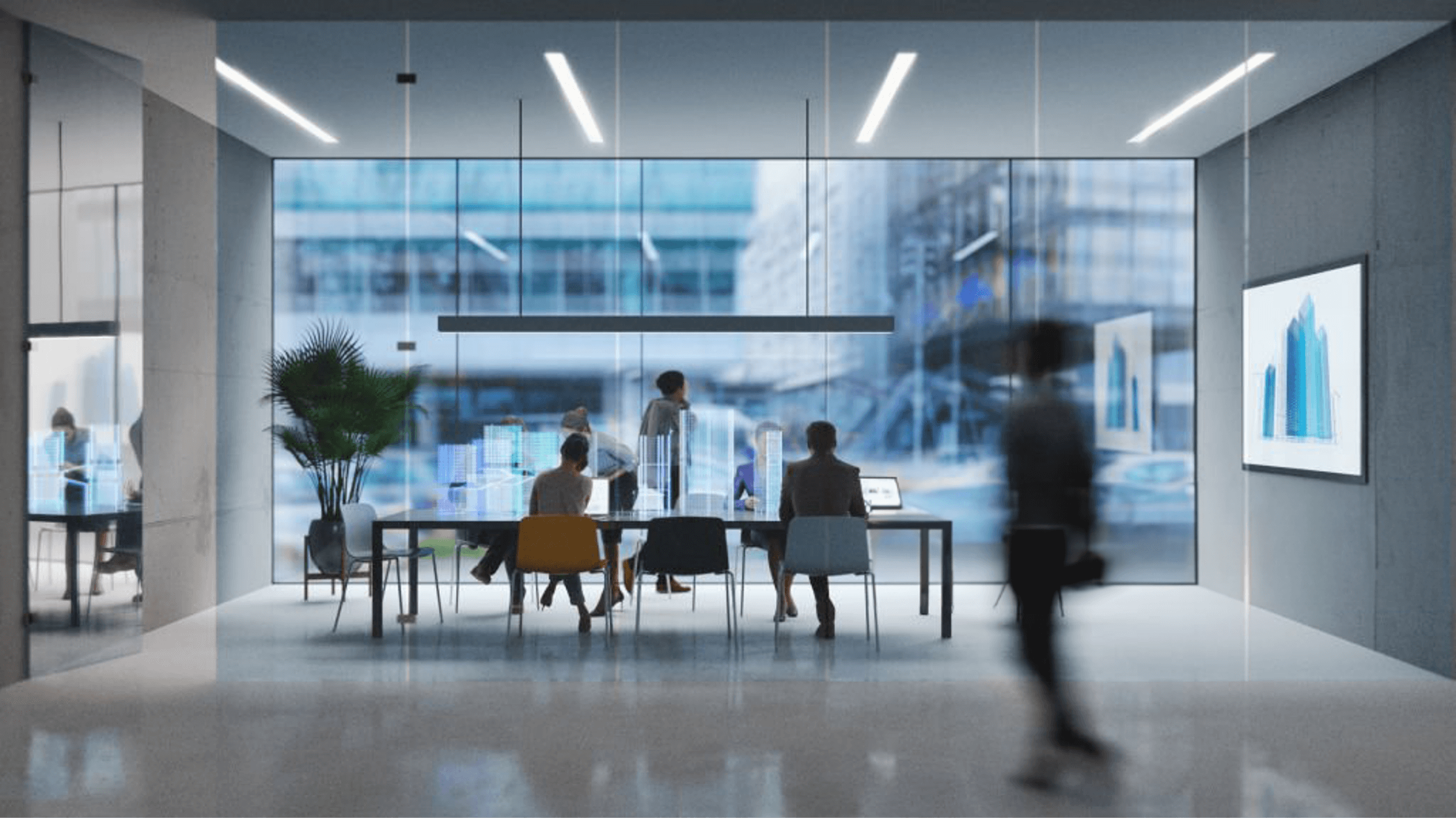 Digital Workplace environnement de travail_background