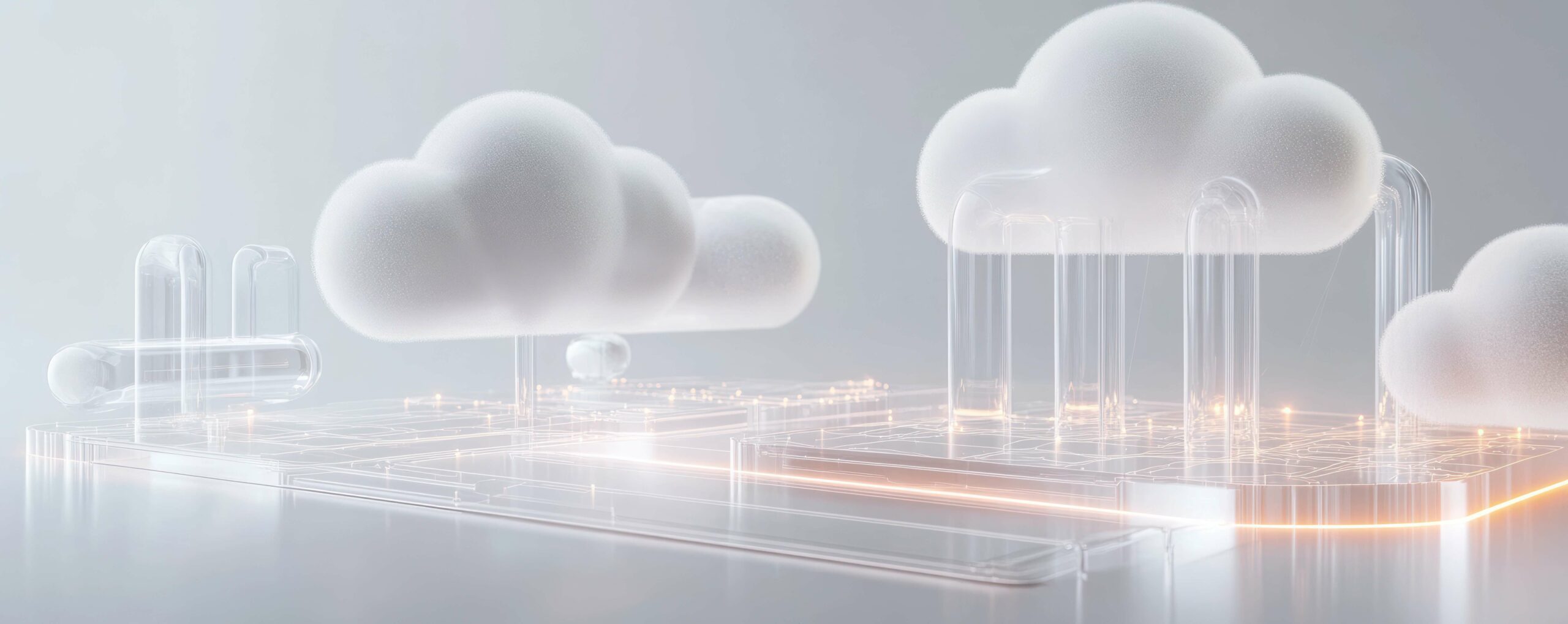 Cloud data transfer network; glowing circuit board; digital background; tech concept